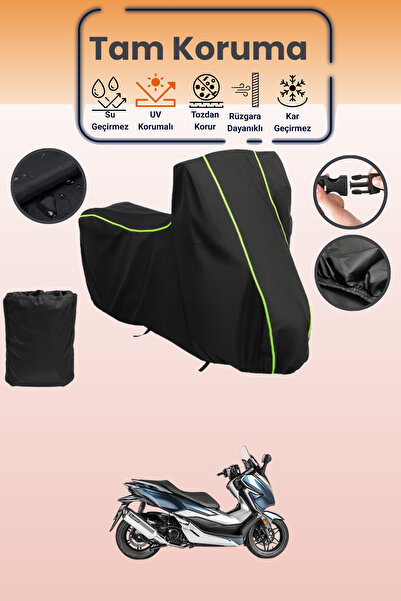 Dokaca Neo غطاء محرك متوافق مع هوندا فورزا قماش مجدّل باللون الأسود النيون، غ...