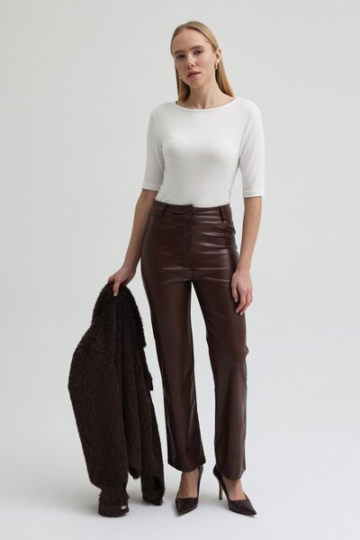 Lijuri Leather pants with pipe leg 0097 r8-a-k4