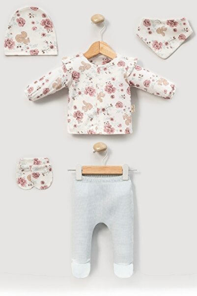 Cherub Baby طقم ملابس للأطفال حديثي الولادة مكون من 5 قطع بنمط زهور السنجاب، ...