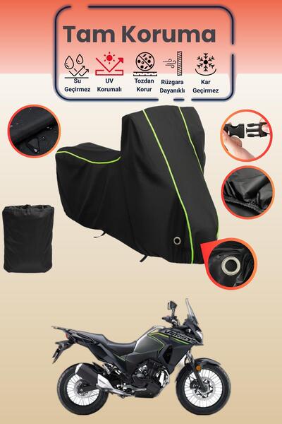 Dokaca Neo غطاء دراجة نارية متوافق مع كاواساكي فيرسيس X300 من بلاك نيون قماش ...