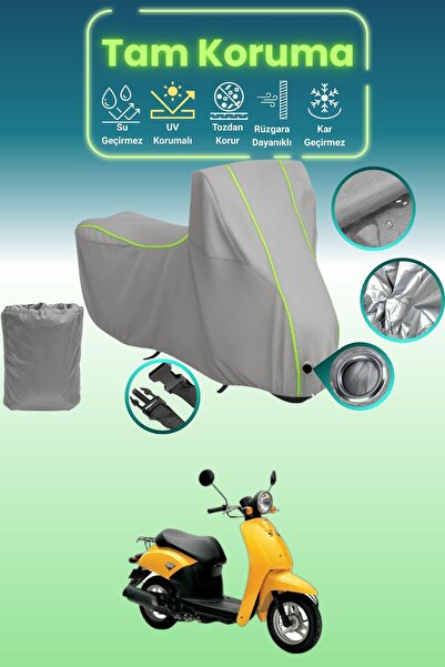 Dokaca Neo غطاء حماية رمادي نيون قماش مجدّل متوافق مع هوندا توداي 50، غطاء حم...