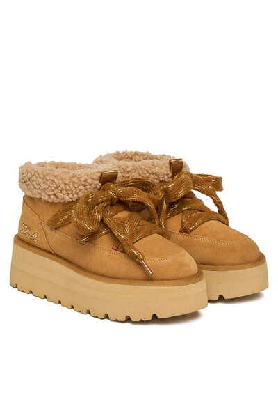 Karl Lagerfeld snow boots women Toffee Suede