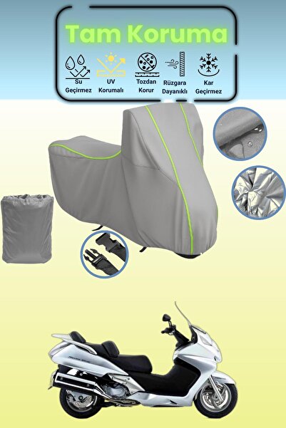 Dokaca Neo غطاء دراجة نارية رمادي نيون قماش مجدّل هوندا FJS 600 سيلفر وينج مت...