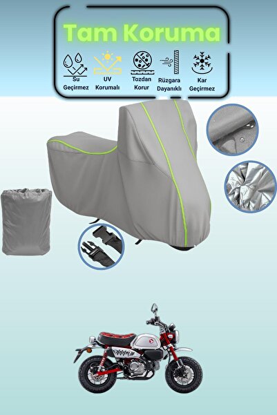 Dokaca Neo غطاء دراجة نارية متوافق مع هوندا مونكي 125، رمادي نيون قماش مجدّل،...