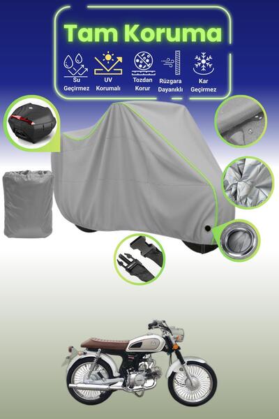 Dokaca Neo غطاء دراجة نارية رمادي نيون قماش مجدّل متوافق مع Kuba RX9 50، غطاء...