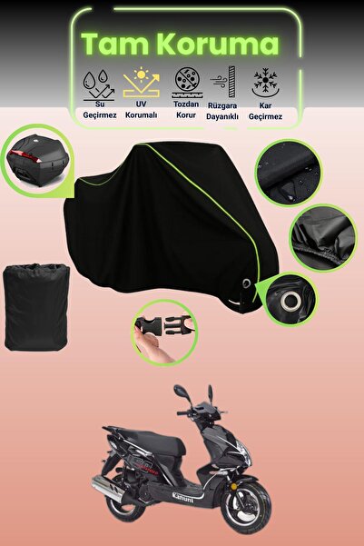 Dokaca Neo قماش دراجة نارية متوافق مع قفل قماش مجدّل وحقيبة خلفية باللون الأس...