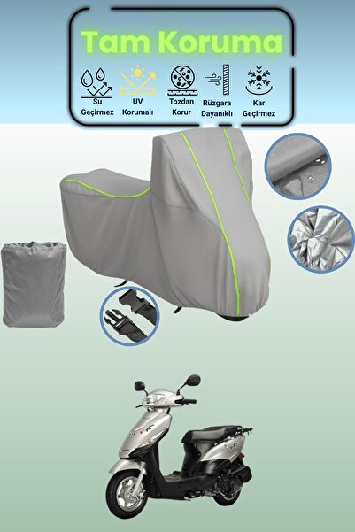 Dokaca Neo غطاء دراجة نارية متوافق مع Gray Neon قماش مجدّل Kuba Golf 100، غطا...