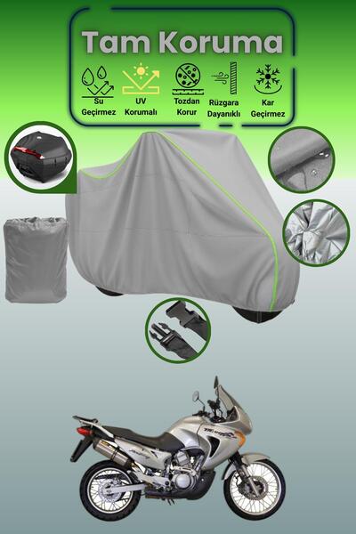 Dokaca Neo حقيبة خلفية رمادية نيون قماش مجدّل متوافقة مع هوندا XL 650 Transal...