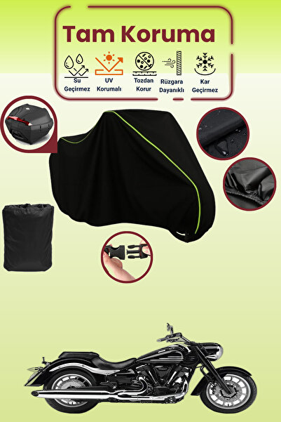 Dokaca Neo حقيبة خلفية باللون الأسود النيون قماش مجدّل متوافقة مع ياماها ميدن...