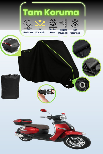 Dokaca Neo حقيبة خلفية وقفل أسود نيون قماش مجدّل متوافقة مع قماش دراجة نارية ...