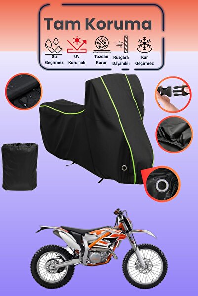 Dokaca Neo غطاء دراجة نارية متوافق مع KTM 250 Freeride R من Black Neon قماش م...