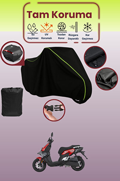 Dokaca Neo حقيبة خلفية سوداء نيون قماش مجدّل متوافقة مع مونديال 125 سكوتلي، غ...