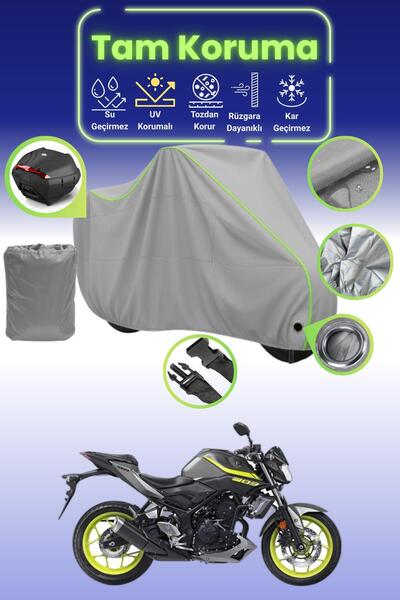 Dokaca Neo غطاء دراجة نارية متوافق مع Yamaha MT-03 باللون الرمادي النيون قماش...