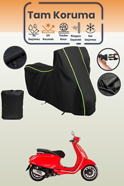 Dokaca Neo غطاء محرك متوافق مع Black Neon قماش مجدّل Vespa Sprint S 125، غطاء...