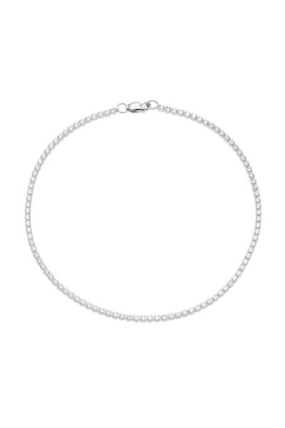 Bijuteria SORELLY Brățară tenis din aur alb de 14k, 1 mm, 19 cm