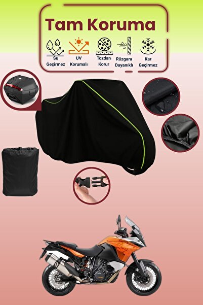 Dokaca Neo حقيبة خلفية باللون الأسود النيون قماش مجدّل متوافقة مع KTM 1190 Ad...