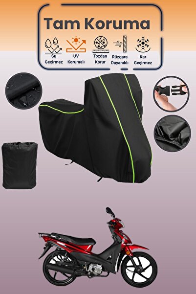 Dokaca Neo Black Neon Corded Fabric Kuba Rainbow Compatible Motorcycle Tarpau...