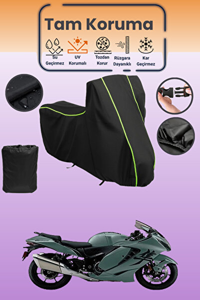 Dokaca Neo غطاء محرك متوافق مع سوزوكي هايابوسا قماش مجدّل باللون الأسود النيو...