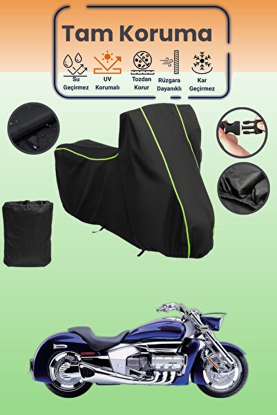 Dokaca Neo غطاء محرك متوافق مع هوندا فالكيري رون قماش مجدّل باللون الأسود الن...