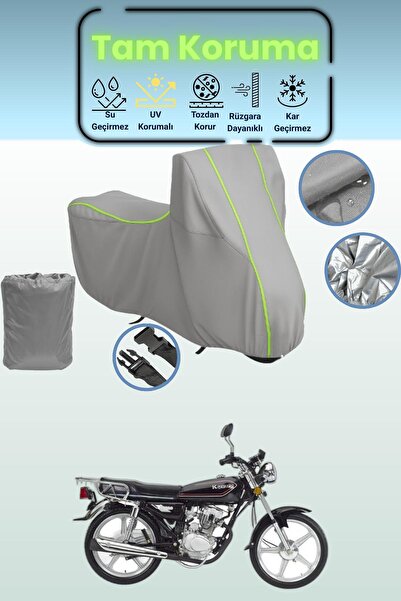 Dokaca Neo Gray Neon Corded Fabric Kanuni Bd100 Compatible Motorcycle Cover, ...