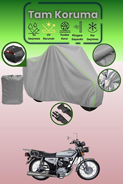 Dokaca Neo حقيبة خلفية رمادية نيون قماش مجدّل متوافقة مع كوبا تشيتا 150R، غطا...