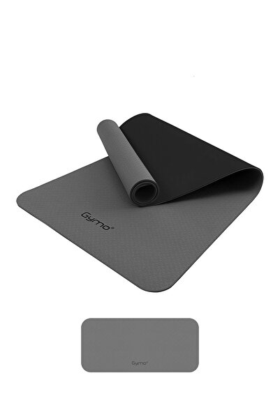 Gymo Ekolojik Yoga Matı Pilates Minderi Diz Dirsek Koruyucu Matlı 6mm TPE Set...