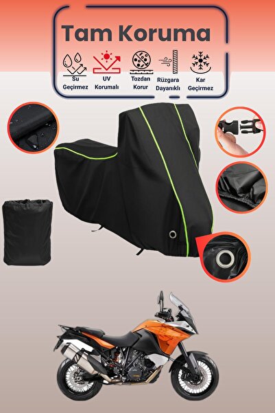 Dokaca Neo غطاء دراجة نارية متوافق مع KTM 1190 Adventure من Black Neon قماش م...