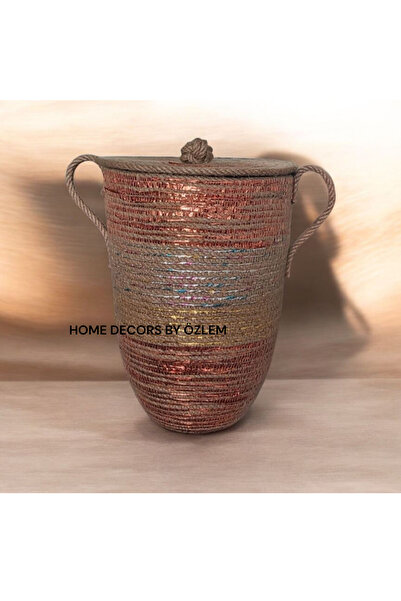 home decors by özlem Kulplu sepet dekoratif sepet hasır sepet kapaklı sepet o...