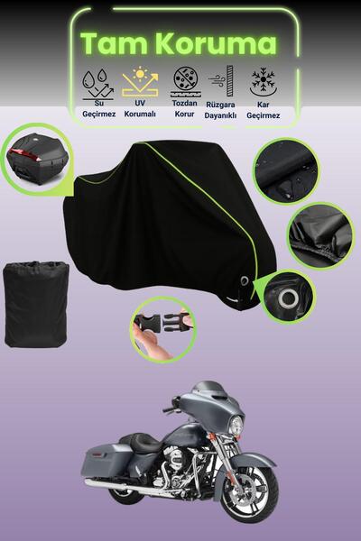 Dokaca Neo حقيبة خلفية سوداء نيون قماش مجدّل متوافقة مع قماش محرك هارلي ديفيد...