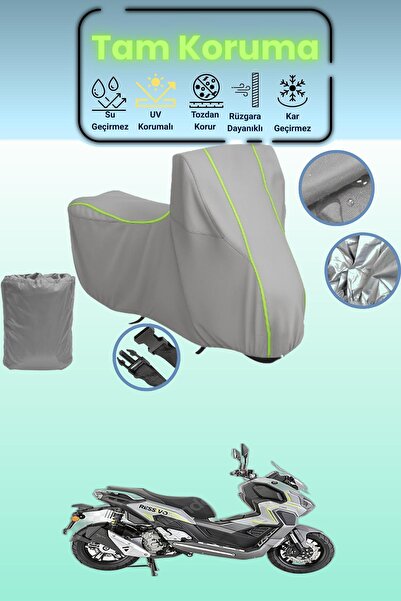 Dokaca Neo غطاء دراجة نارية رمادي نيون قماش مجدّل مونديال 250 ريسيفو متوافق، ...