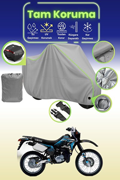 Dokaca Neo قفل رمادي نيون قماش مجدّل وحقيبة خلفية متوافقة مع ياماها دي تي 125...