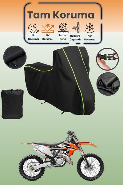 Dokaca Neo غطاء محرك متوافق مع KTM 125 SX باللون الأسود النيون قماش مجدّل، غط...