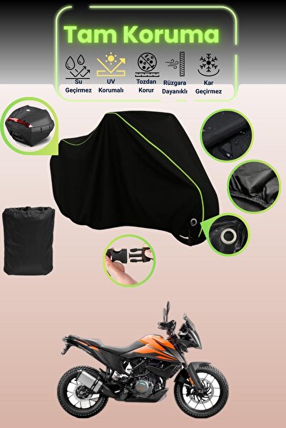 Dokaca Neo حقيبة خلفية وقفل أسود نيون قماش مجدّل متوافقة مع KTM 390 Adventure...