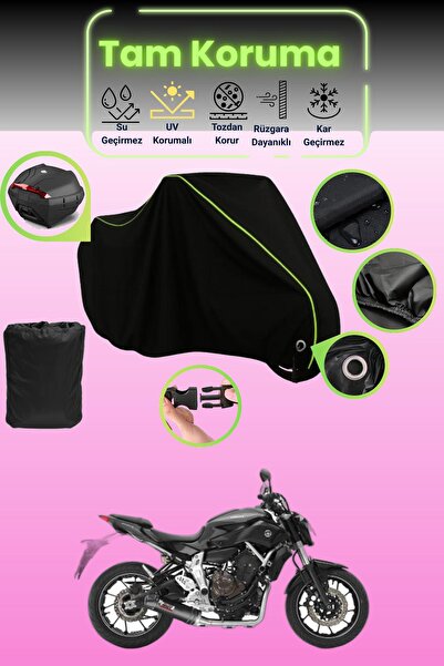 Dokaca Neo غطاء دراجة نارية متوافق مع Yamaha MT-07 من Black Neon قماش مجدّل، ...