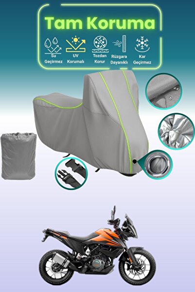 Dokaca Neo غطاء محرك متوافق مع KTM 390 Adventure باللون الرمادي النيون قماش م...