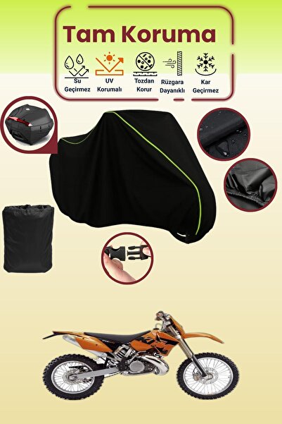 Dokaca Neo حقيبة خلفية باللون الأسود النيون قماش مجدّل متوافقة مع KTM 200 EXC...