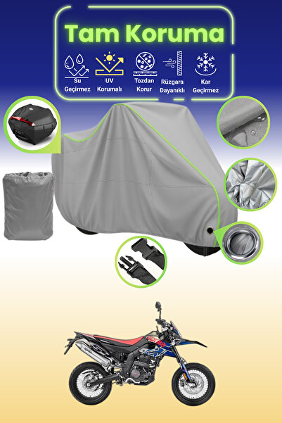 Dokaca Neo غطاء حماية رمادي نيون قماش مجدّل متوافق مع Aprilia SX 125، غطاء حم...
