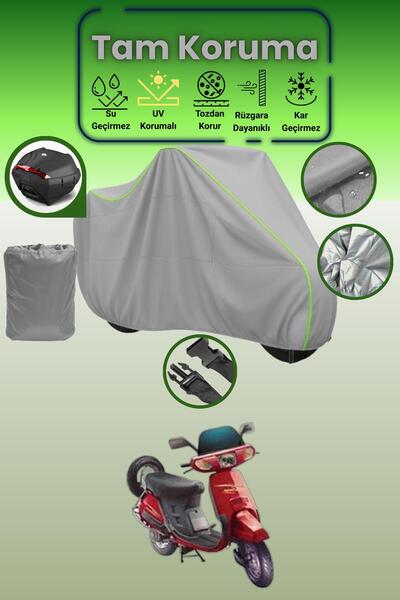 Dokaca Neo Gray Neon Corded Fabric Rear Bag Compatible Honda Kinetic Dx Compa...