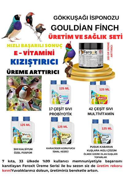 FEROXİT GÖKKUŞAĞI İSPİNOZU -İSPİNOZ VE TÜM FİNCH Üreme Dönemi ve Sağlık Seti ...