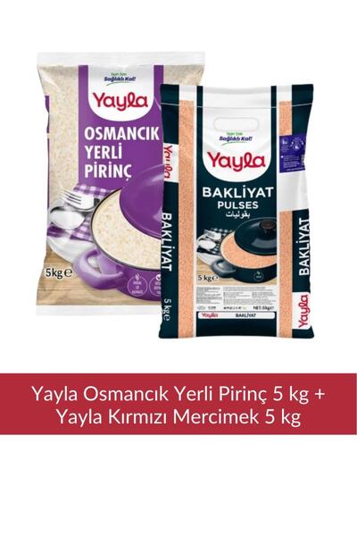 Yayla Osmancık Yerli Pirinç 5 kg + Kırmızı Mercimek 5 kg