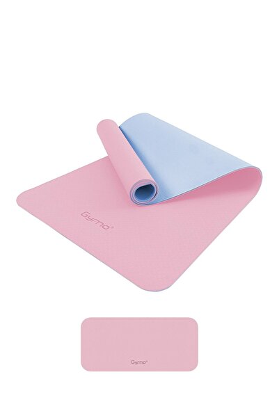 Gymo Ekolojik Yoga Matı Pilates Minderi Diz Dirsek Koruyucu Matlı Set 6mm TPE...