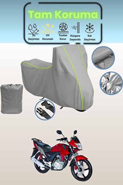 Dokaca Neo غطاء دراجة نارية رمادي نيون قماش مجدّل بيسان تورنادو FKT 150 متواف...