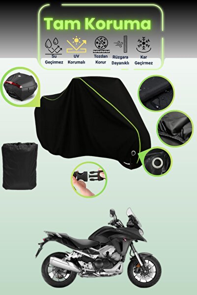 Dokaca Neo Black Neon Corded Fabric Lock and Tail Bag Compatible Honda Vfr 80...