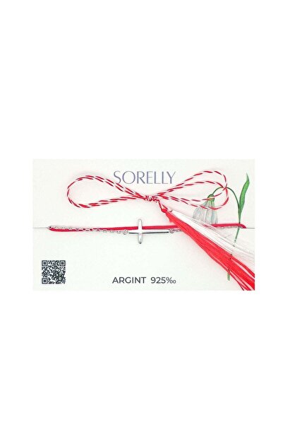 Bijuteria SORELLY Martisor Silver Bracelet with Red Cord Cross