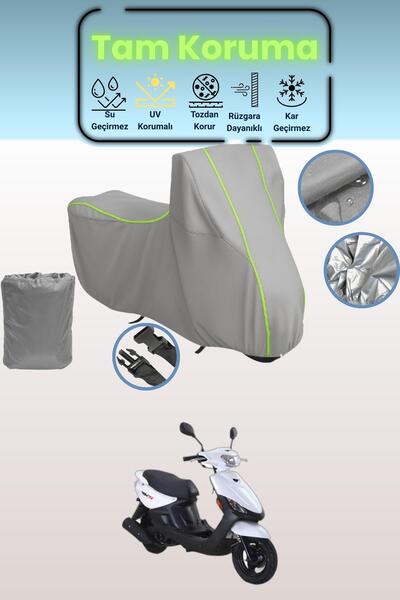 Dokaca Neo غطاء دراجة نارية متوافق مع غراي نيون قماش مجدّل RKS ريكو، غطاء واق...