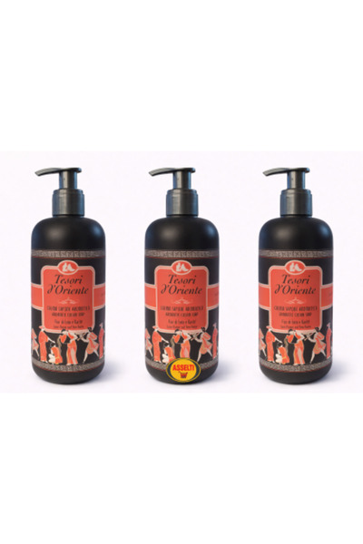 Tesori d'Oriente Set of 3 Tesori d’Oriente – Aromatic Soap Cream Lotus and Shea Butter, 3 x 300 ml