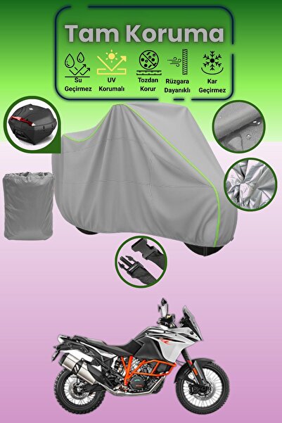 Dokaca Neo حقيبة خلفية رمادية نيون قماش مجدّل متوافقة مع KTM 1090 Adventure R...