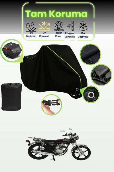 Dokaca Neo قماش دراجة نارية متوافق مع قفل قماش مجدّل وحقيبة خلفية باللون الأس...