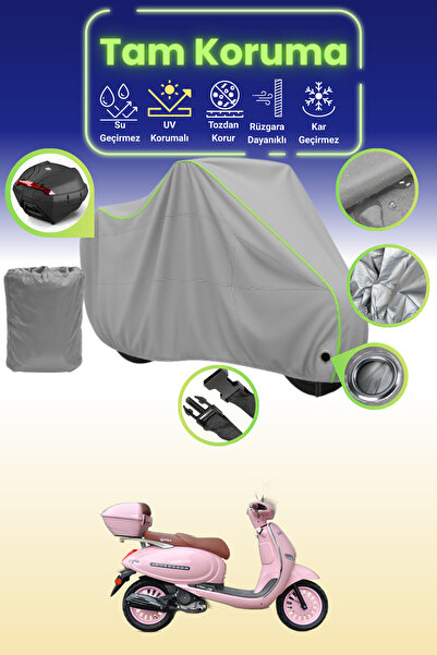 Dokaca Neo قماش دراجة نارية متوافق مع يوكي بيليني قماش مجدّل باللون الرمادي ا...