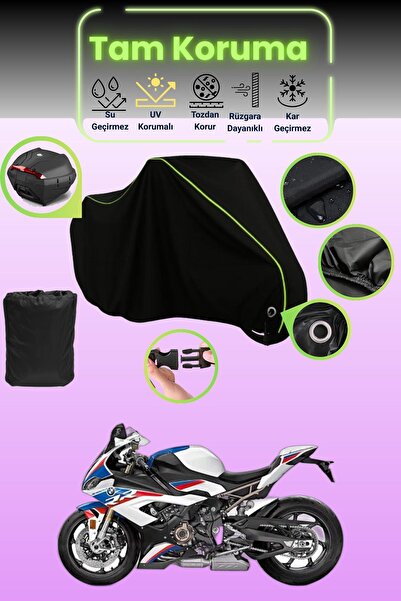 Dokaca Neo حقيبة خلفية وقفل أسود نيون قماش مجدّل متوافقة مع BMW S 1000 RR متو...